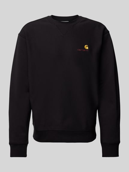 Carhartt Work In Progress Bluza z wyhaftowanym logo Czarny 2