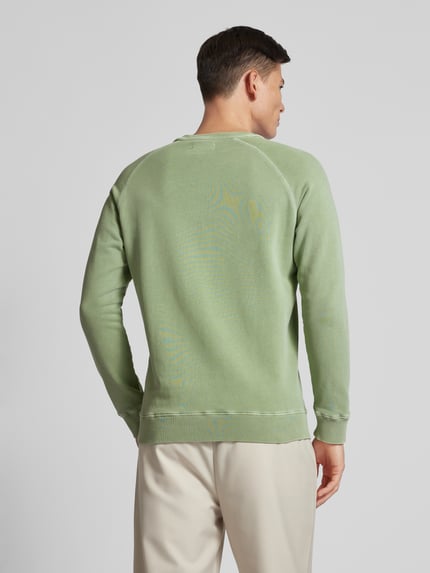 Thinking Mu Sweatshirt mit Label-Print Modell 'ACACIA' Gruen 5