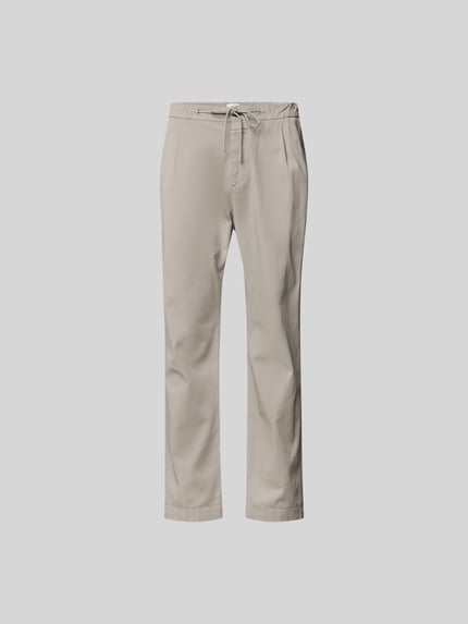 Closed Regular fit stoffen broek met labeldetail Grafiet - 2