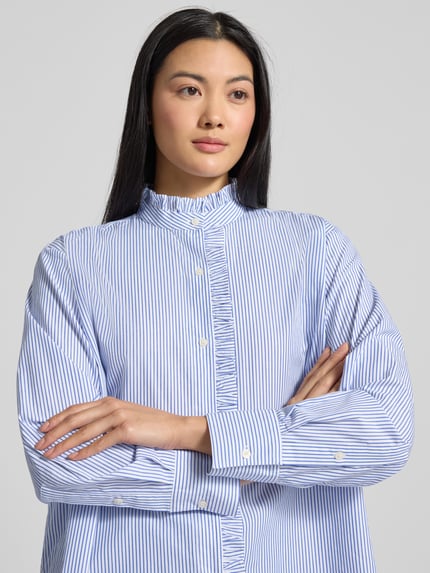 Tommy Hilfiger Relaxed Fit Hemdbluse aus reiner Baumwolle Blau 3