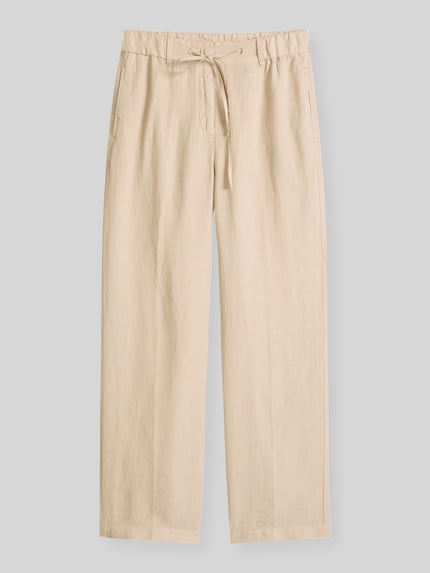 Marc O'Polo Wide Leg Hose aus reinem Leinen Sand 2