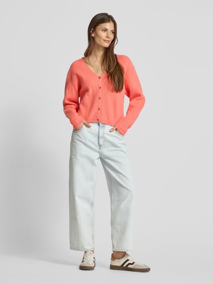 MSCH Copenhagen Cardigan met V-hals, model 'Klaka' Koraal - 1