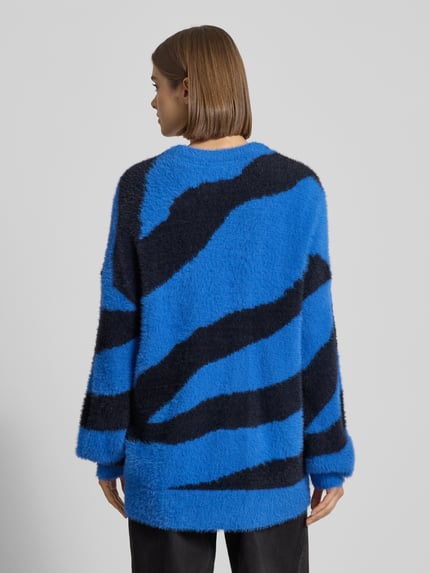 NOISY MAY® Strickpullover mit Rundhalsausschnitt Modell 'HEIDI' Jeansblau 5