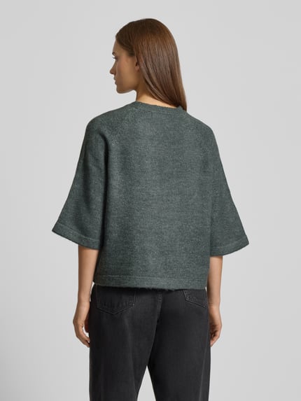 ONLY Regular Fit Pullover mit Fledermausärmeln Modell 'SIMONI' Schilf Melange 5