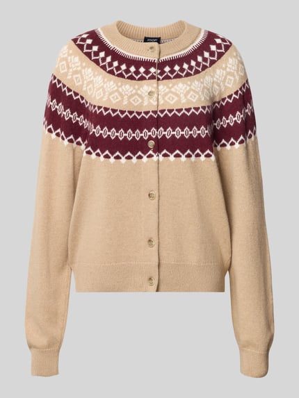 JOOP! Gebreid cardigan met kasjmier, model 'KLODA' Camel - 2