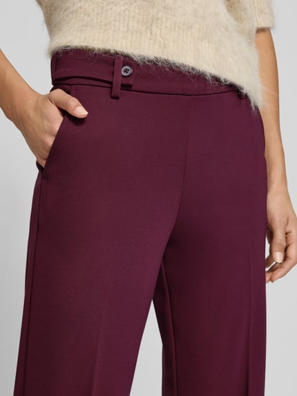 Tom Tailor Straight Leg Hose aus Viskose-Mix Bordeaux 3