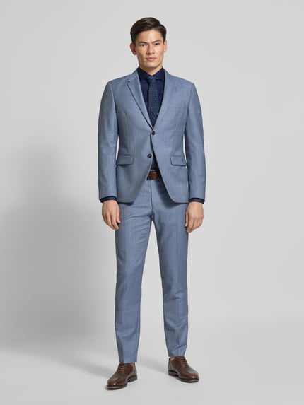 OLYMP No. Six Koszula biznesowa o kroju super slim fit z kołnierzykiem typu kent Granatowy 1