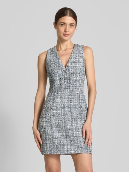 GUESS Minikleid mit V-Ausschnitt Modell 'SADIE' Hellblau 4