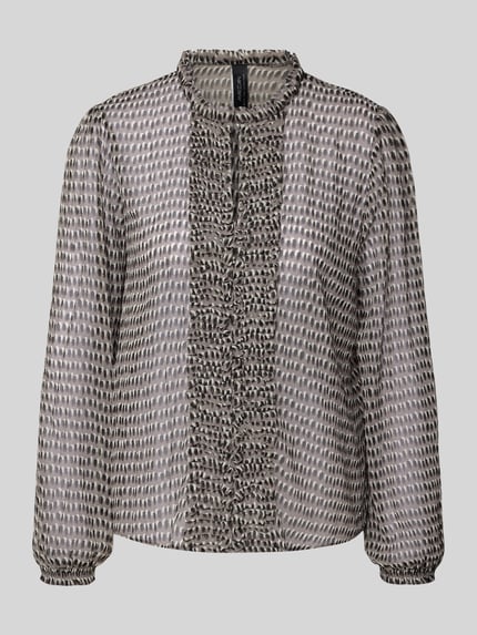Marc Cain Regular Fit Bluse mit Rüschen Taupe 2