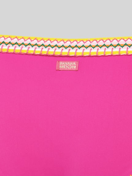 Banana Moon Bikinibroekje met vetersluiting opzij, model 'MADIA KALANY' Fuchsia - 2