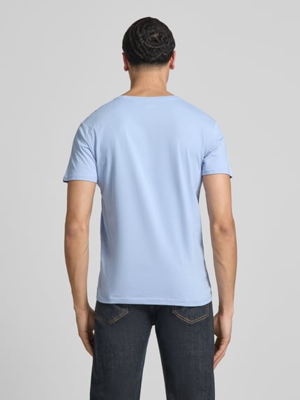 Alpha Industries T-Shirt mit Label-Details Modell 'BASIC' Hellblau 5