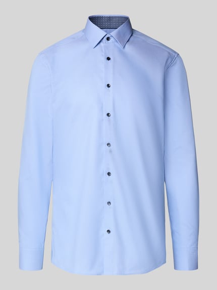 ETERNA Regular Fit Business-Hemd aus reiner Baumwolle Modell 'Kent' Bleu 2