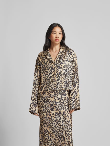 Nanushka Overhemdblouse van pure zijde Lichtbruin - 4