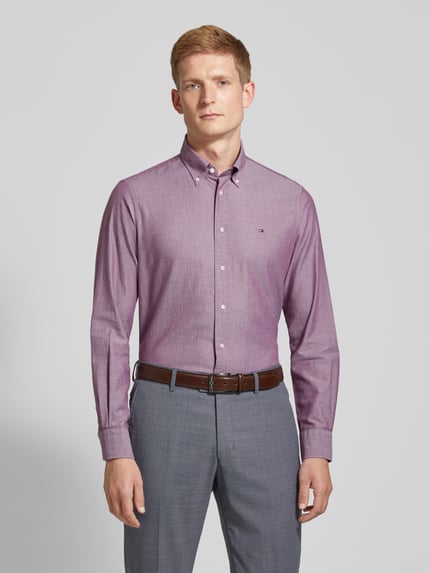 Tommy Hilfiger Zakelijk overhemd met button-downkraag, model 'Henry' Rood - 4