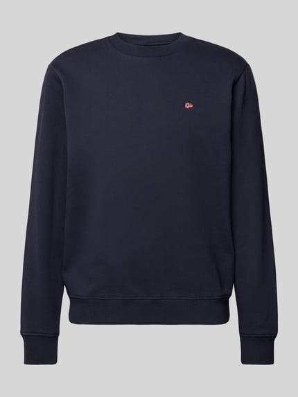 Napapijri Sweatshirt mit Label-Stitching Modell 'balis' Marine 2