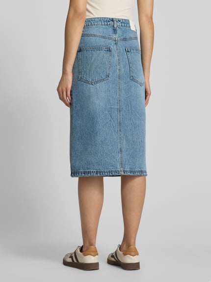 Gestuz Knielanger Jeansrock im 5-Pocket-Design Modell 'layza' Jeansblau 5