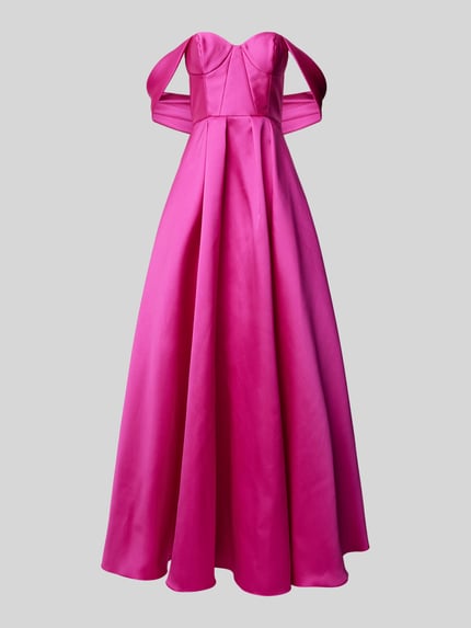 Vera Wang Bride Avondjurk met one shoulder-band, model 'VIKTOR' Fuchsia - 2