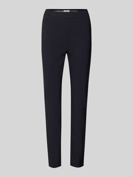 Produktfoto, schwarze Stoffhose mit Eingrifftaschen, gerader Schnitt, Viskose-Mix mit Stretch-Anteil, Stoffhose mit Eingrifftaschen von Christian Berg Woman, elegante Optik