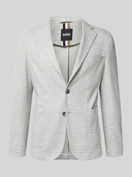 BOSS Slim fit colbert van Italiaanse jersey, model 'HANRY' Lichtgrijs - 2