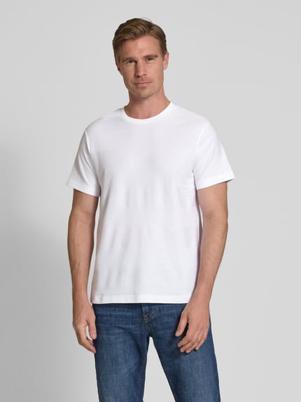 JOOP! JEANS T-Shirt mit Strukturmuster Modell 'Ismet' Weiss 4