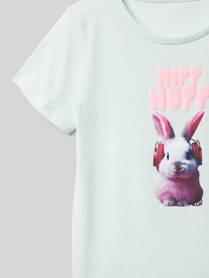 Tom Tailor T-shirt o kroju regular fit z czystej bawełny z nadrukowanym motywem Miętowy 2