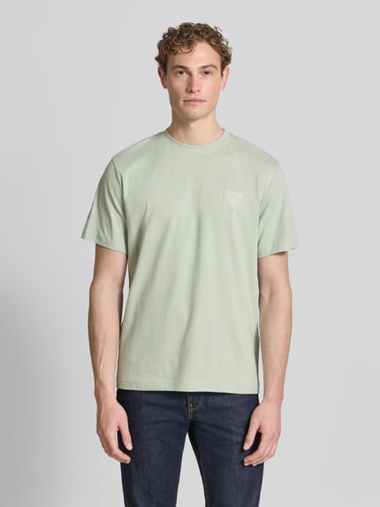 Selected Regular Fit T-Shirt aus reiner Baumwolle Modell 'HASPEN' Gruen 4