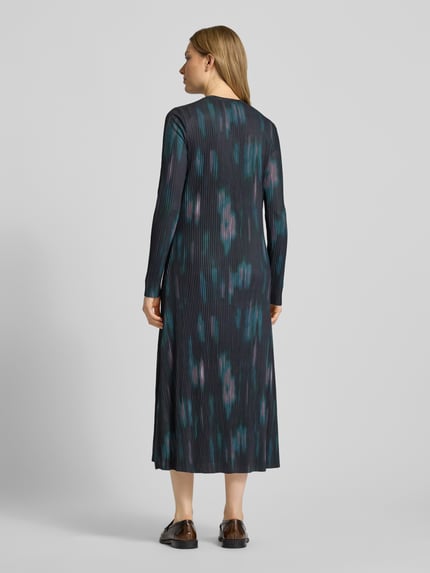 Jake*s Casual Midi-jurk met plissévouwen Zwart - 5