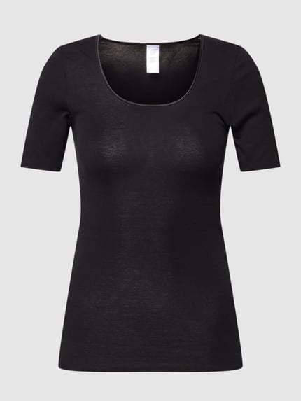 SCHIESSER T-shirt met ronde hals, model 'LUXURY' Zwart - 2