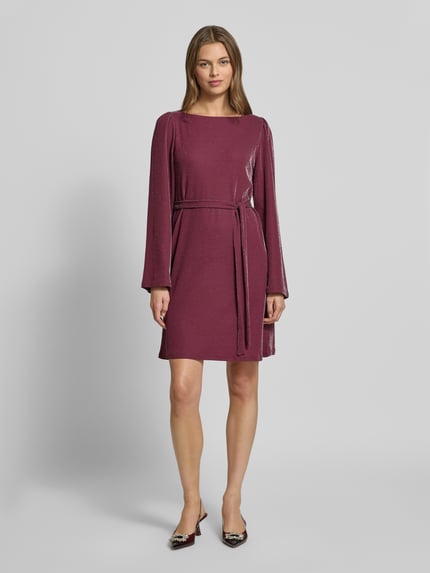 VILA Mini-jurk met boothals, model 'ELEINAS' Prune - 1