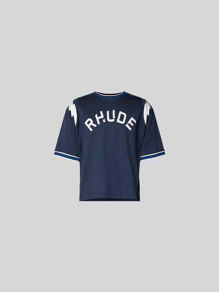 RHUDE Relaxed Fit T-Shirt mit Logo-Print Marine 2