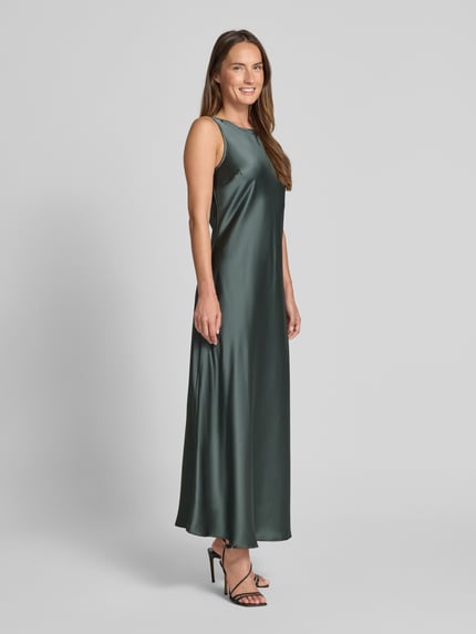 GUIDO MARIA KRETSCHMER WOMAN Regular Fit Maxikleid mit U-Boot-Ausschnitt Modell 'Fanny' Dunkelgruen 1