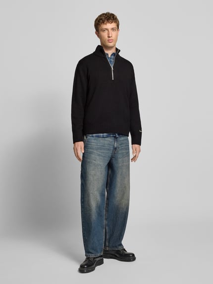 JACK & JONES Strickpullover mit gerippten Abschlüssen Modell 'NORREBRO' Black 1