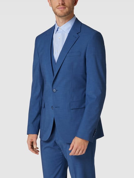 MCNEAL Slim Fit 2-Knopf-Sakko mit Pattentaschen Jeansblau 4