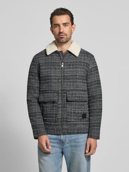 MCNEAL Regular Fit Jacke mit mit Woll-Anteil Anthrazit 4