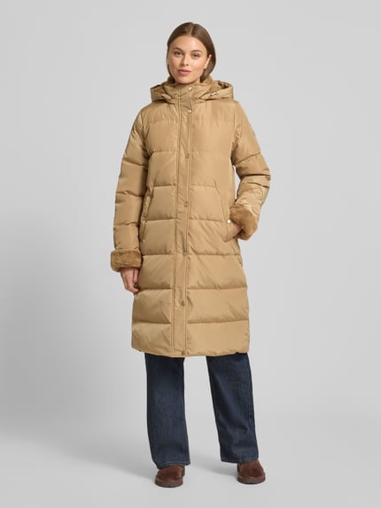 Lauren Ralph Lauren Płaszcz puchowy z kapturem i wpuszczanymi kieszeniami Camel 4