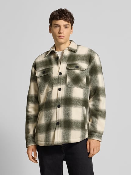 Redefined Rebel Regular fit overhemdjack met kentkraag, model 'Rian' Offwhite - 4