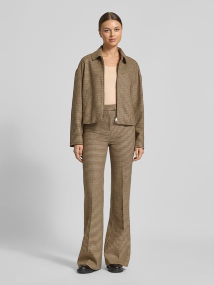 Christian Berg Woman Slim fit Top met ronde hals Zand - 1