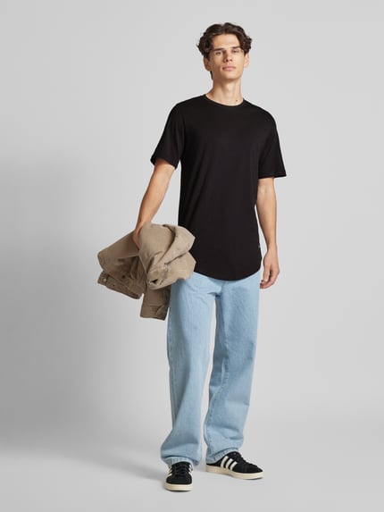 JACK & JONES T-Shirt mit Label-Patch Modell 'NOA' Black 1