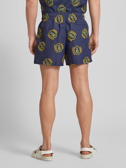 Lacoste Shorts mit Allover-Muster Dunkelblau 5