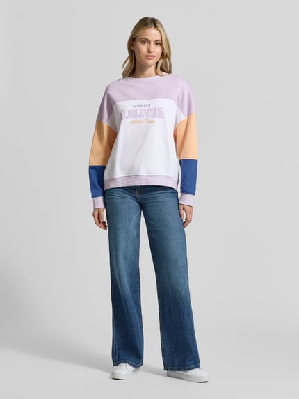 s.Oliver RED LABEL Relaxed Fit Sweatshirt aus Baumwoll-Mix - s.Oliver x Heidi Klum Flieder 1