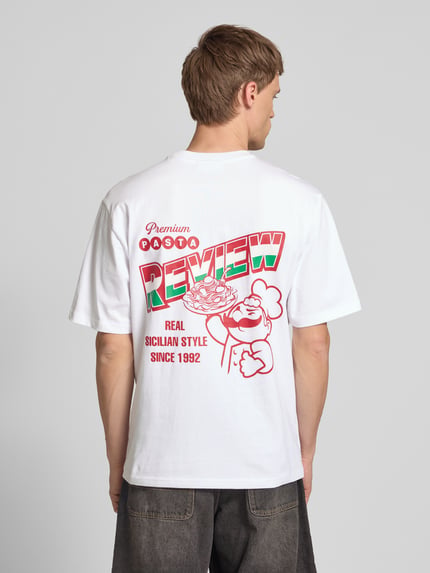 REVIEW T-shirt met labelprint Wit - 5