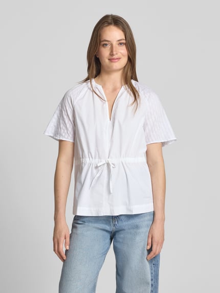 Samsøe Samsøe Regular fit blouse met V-hals, model 'SATOMA' Wit - 4