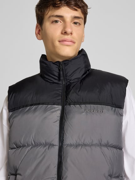 REVIEW Bodywarmer met opstaande kraag Donkergrijs - 3