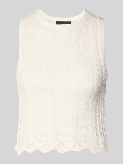 Stricktop mit Rundhalsausschnitt Modell 'ZURI' Shop The Look MANNEQUINE