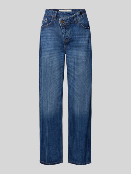 Goldgarn Straight fit jeans met asymmetrische sluiting, model 'C7' Blauw - 2