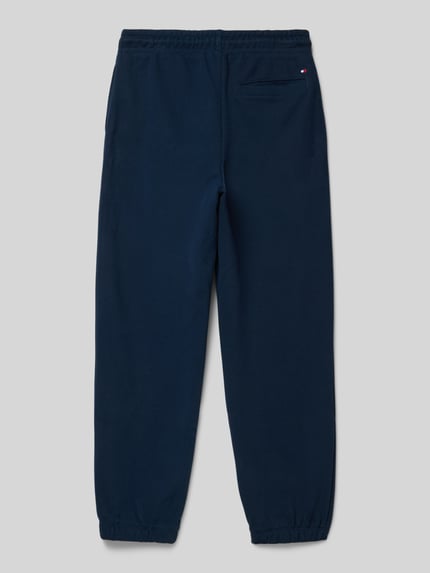 Tommy Hilfiger Teens Spodnie dresowe o kroju regular fit z nadrukiem z logo Granatowy 3