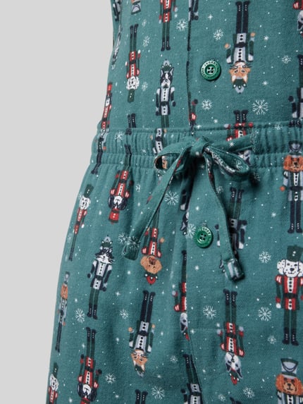 Jockey Pyjama mit Knopfleiste Lind 2