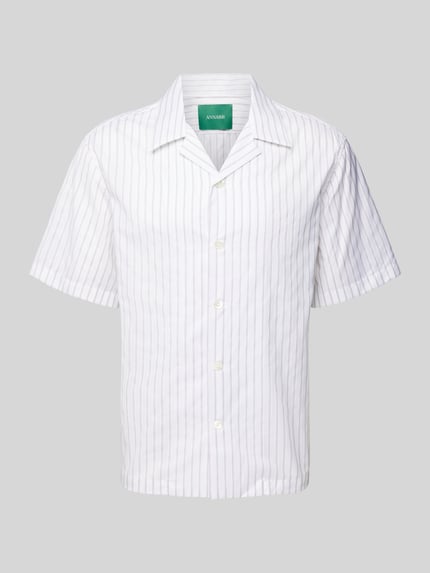 ANNARR Relaxed fit vrijetijdsoverhemd met streepmotief, model 'FRED' Offwhite - 2