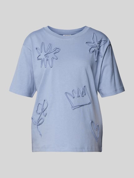 Jake*s Casual T-shirt z aplikacjami Błękitny 2