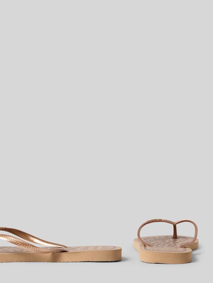 Productfoto, teenslippers met smalle pasvorm model 'ANIMALS' van Havaianas, comfortmodel, slim fit, labeldetail, hakhoogte 1 cm, maat 39/40